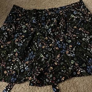 High waisted floral paper bag shorts